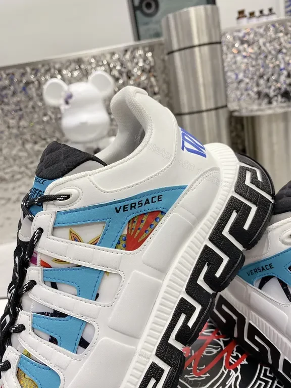 View 4 of Graphic-Texture Versace Sneaker: Bold Details, All-Day Confidence