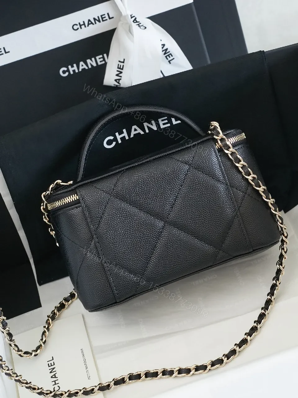 View 6 of Quilted Mini Crossbody: Luxe Texture, Gold Hardware, Compact Style