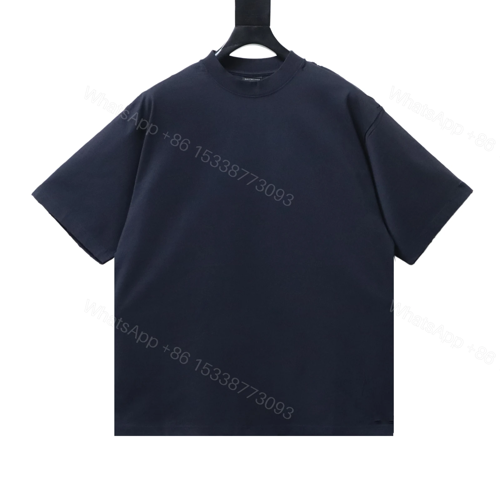 Balenciaga Clothes 25SS Red American Graffiti Letter Tape Short Sleeve T-shirt black — view 2