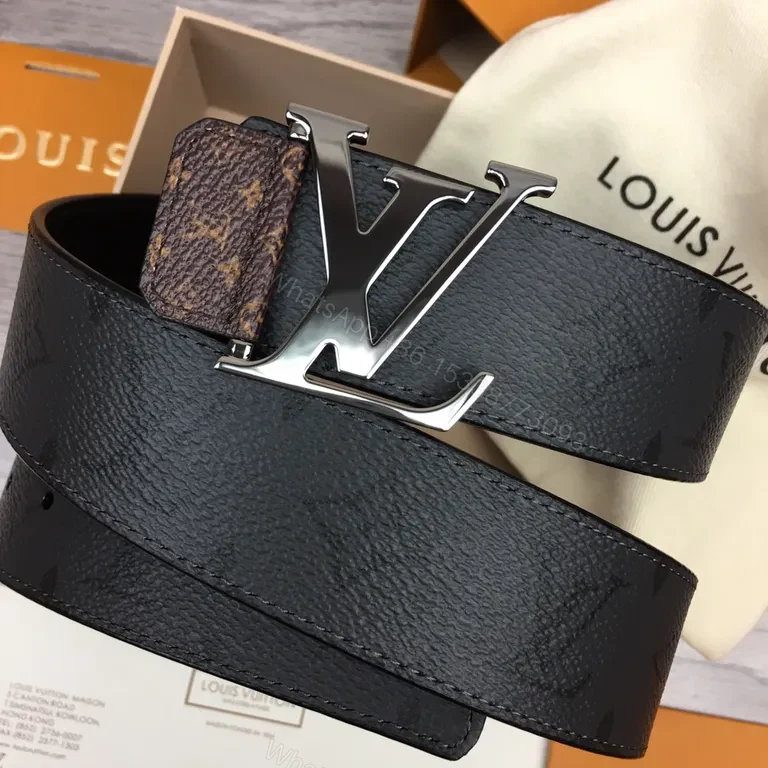 View 4 of Monogram Eclipse Belt: Two-Tone Luxury Belt with LV Buckle