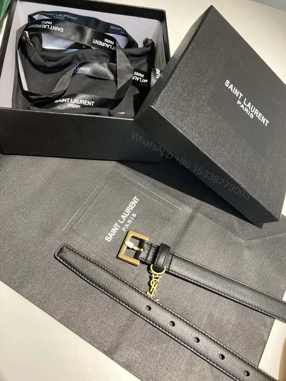 View 4 of Sleek Black Leather Belt with Gold Buckle â€” Luxury Everyday Belt