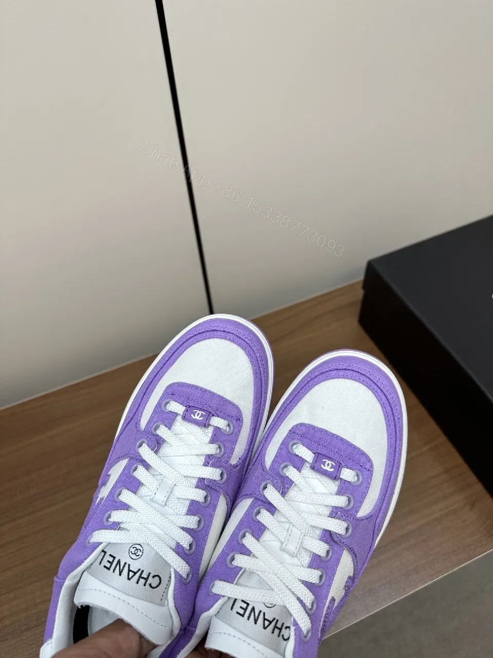 View 2 of Lavender & White Suede High-Tops: Luxe Everyday Comfort