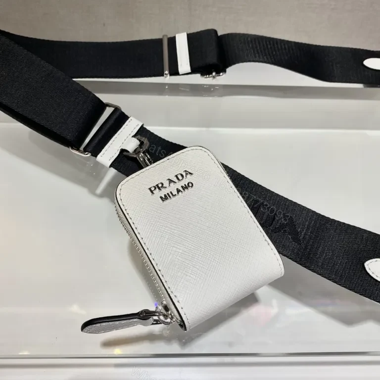 View 3 of White Prada Milano Crossbody: Luxe Saffiano Bag, Minimalist Chic