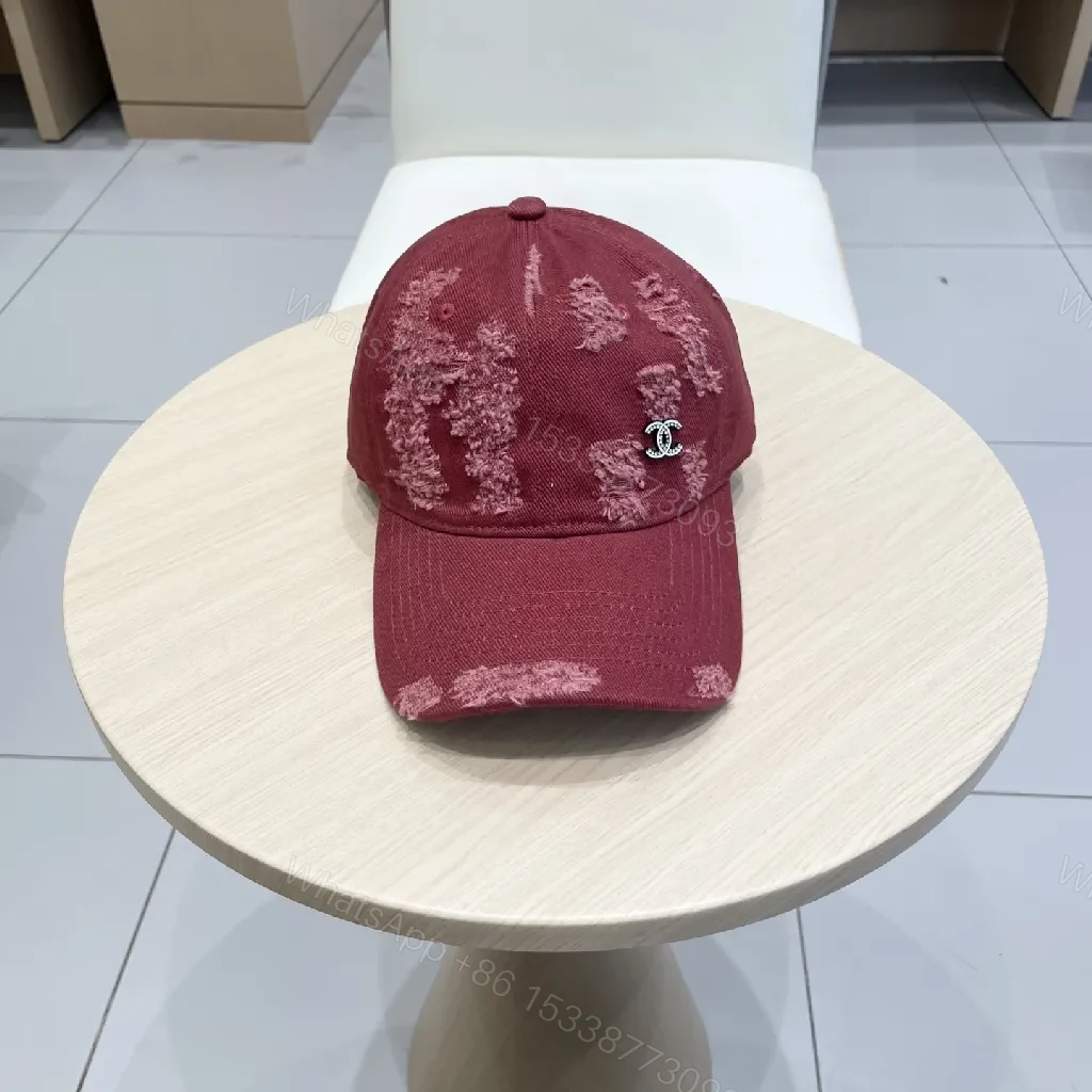 Distressed Burgundy Cap: Luxe Texture, Subtle Logo, Everyday Wear — view 1
