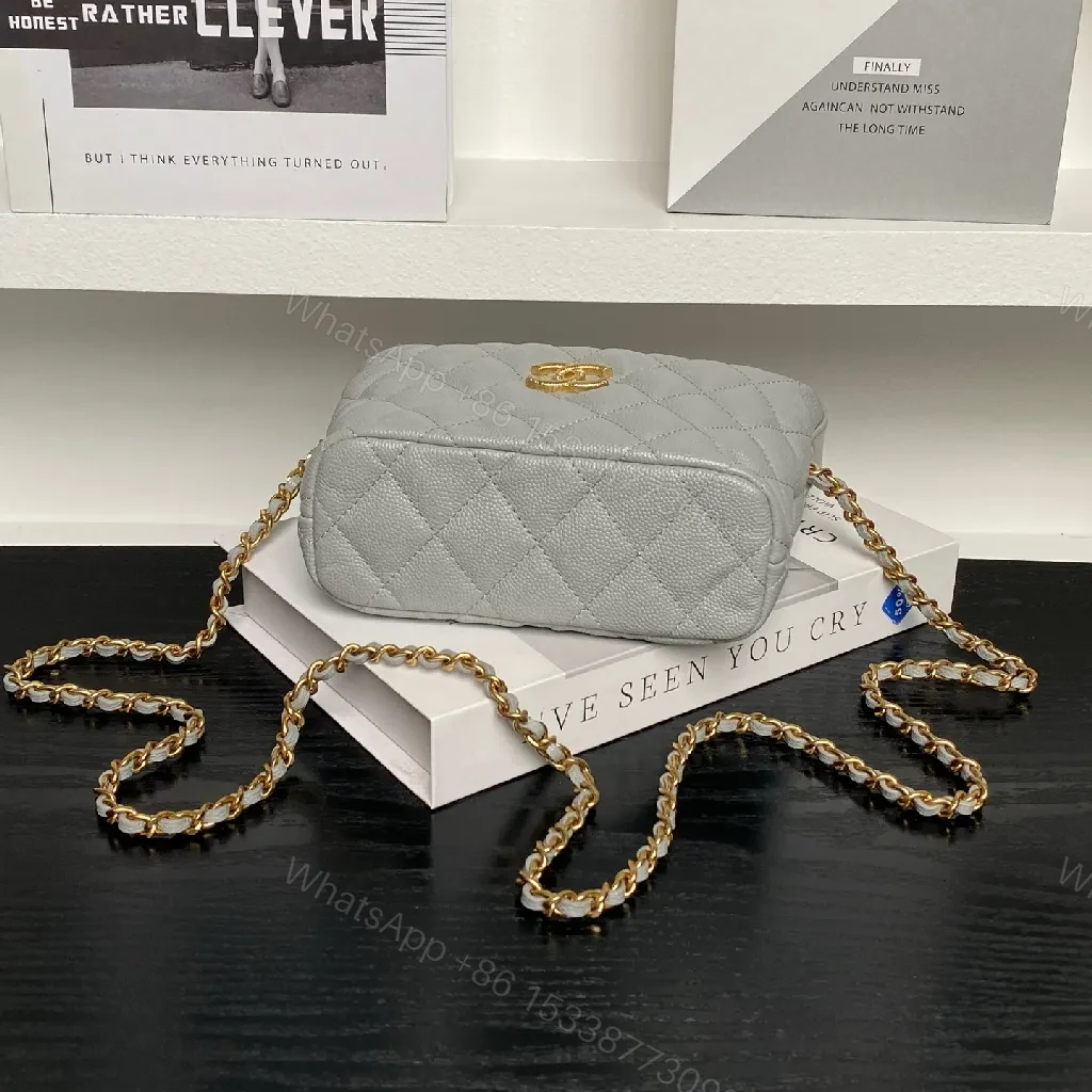 View 2 of Quilted Mini Bag: Subtle Gold-Glow, All-Day Versatility