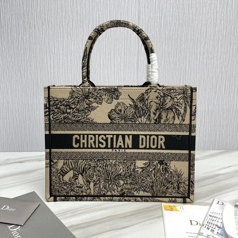 Botanical Dior-Style Tote: Statement Pattern, Everyday Versatility — view 1