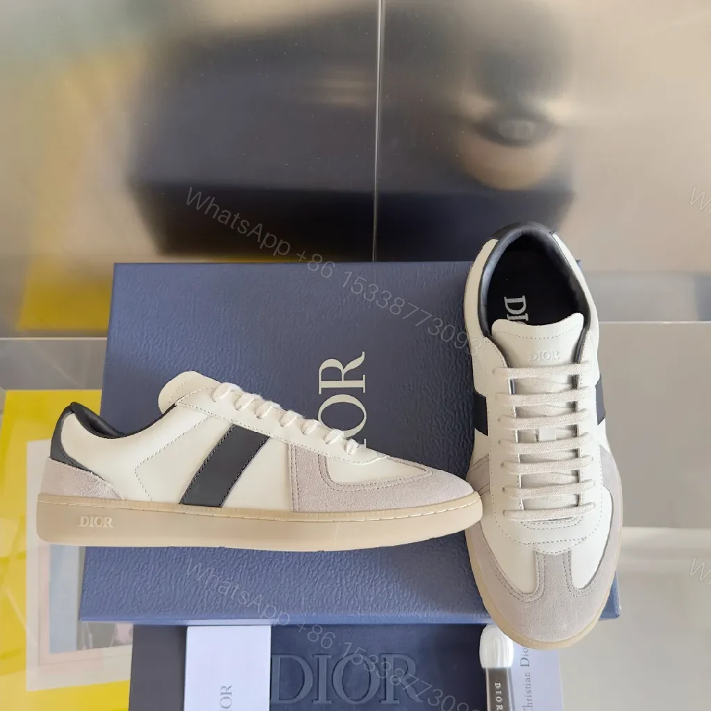 Cream Leather-Trim Luxe High-Top: Durable Designer Sneaker — view 1
