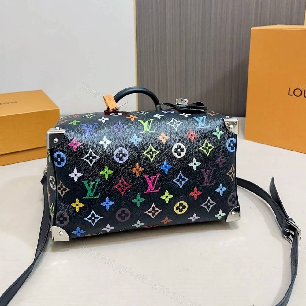 View 3 of Louis Vuitton X Takashi Murakami Speedy Soft Black 30Cm