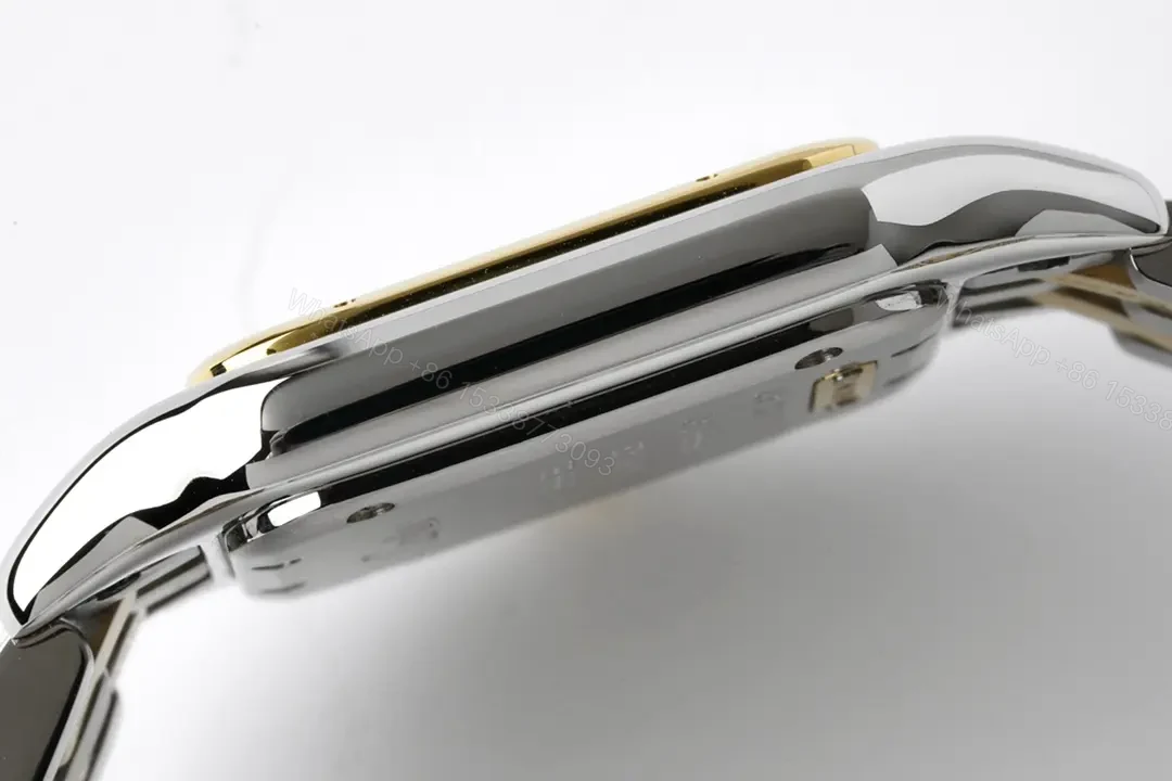 View 5 of KOR Factory Cartier Panthère de Cartier Two-Tone Stainless Steel and 18K Gold Watch – Silver Dial, Blue Hands, 27x37mm