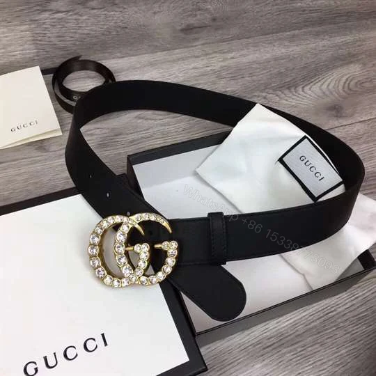 View 6 of GUCCI BLACK FAUX PEARL-EMBELLISHED LEATHER BELT – B44