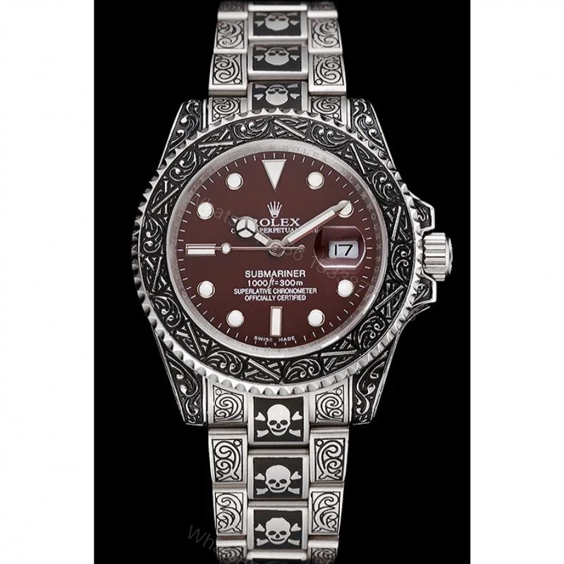 View 2 of Replica Rolex Submariner Brown Dial 1454078