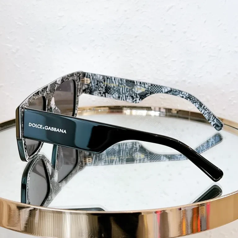 View 9 of Dolce & Gabbana Black Acetate Square Sunglasses, Luxury