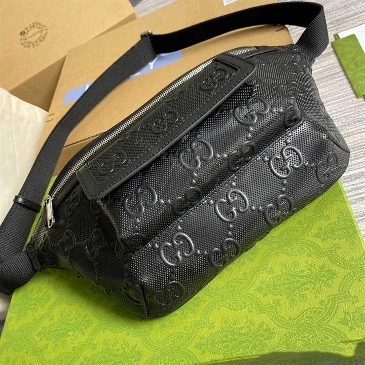 View 9 of GG EMBOSSED BELT BAG IN BLACK GG EMBOSSED LEATHER – GBC14