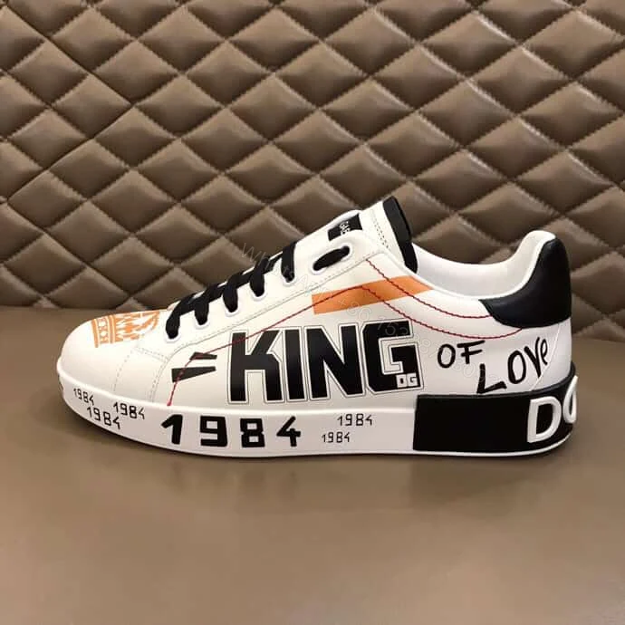 View 5 of DOLCE & GABBANA PORTOFINO SNEAKERS IN PRINTED NAPPA CALFSKIN – DG12