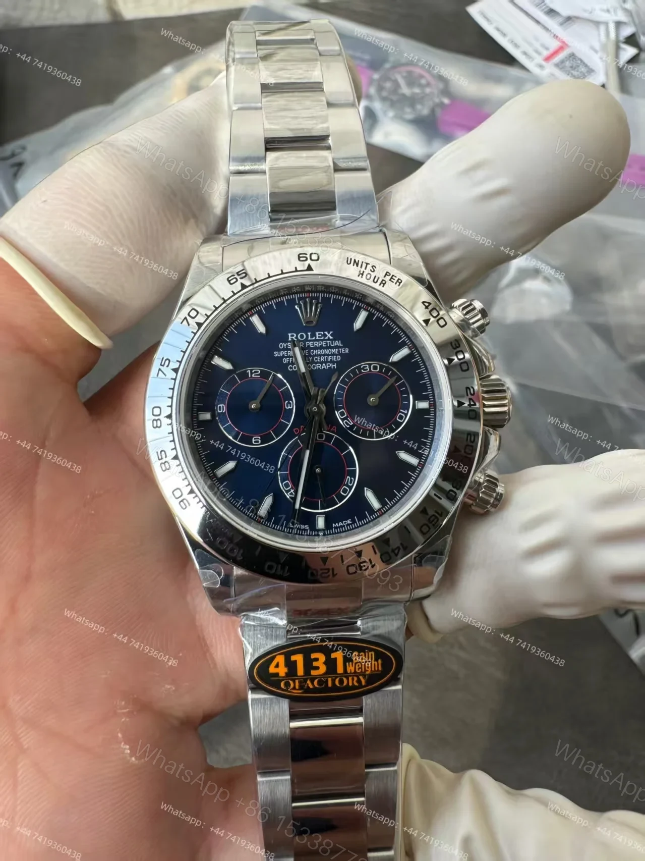 View 7 of Rolex Super Clone Daytona M126509-0005 Blue Dial 4131 Movement