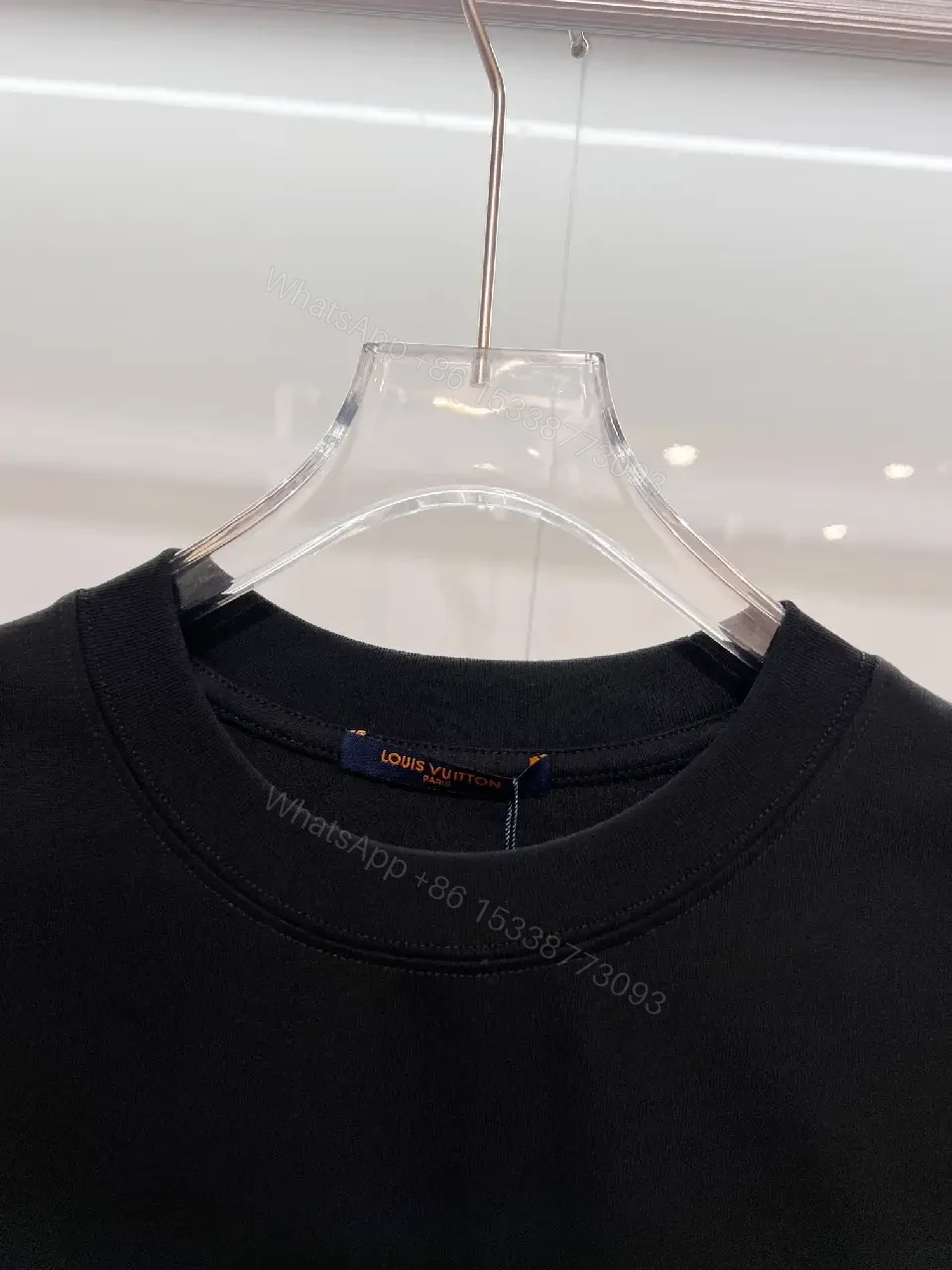 View 7 of Black Cotton Tee Classic – Subtle Emblem, Everyday Luxe