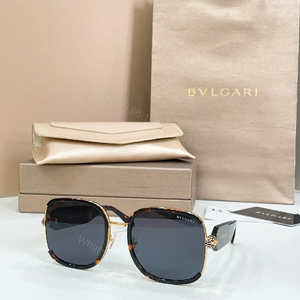 View 2 of Pink Oversized Sunglasses • Pale Pink Frame • Aviator-Style Square Lenses • Gradient Brown Lenses • BVLGARI Details