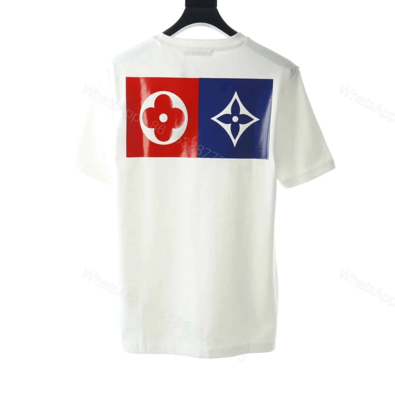 View 2 of LOUIS VUITTON RED AND BLUE LOGO BADGE