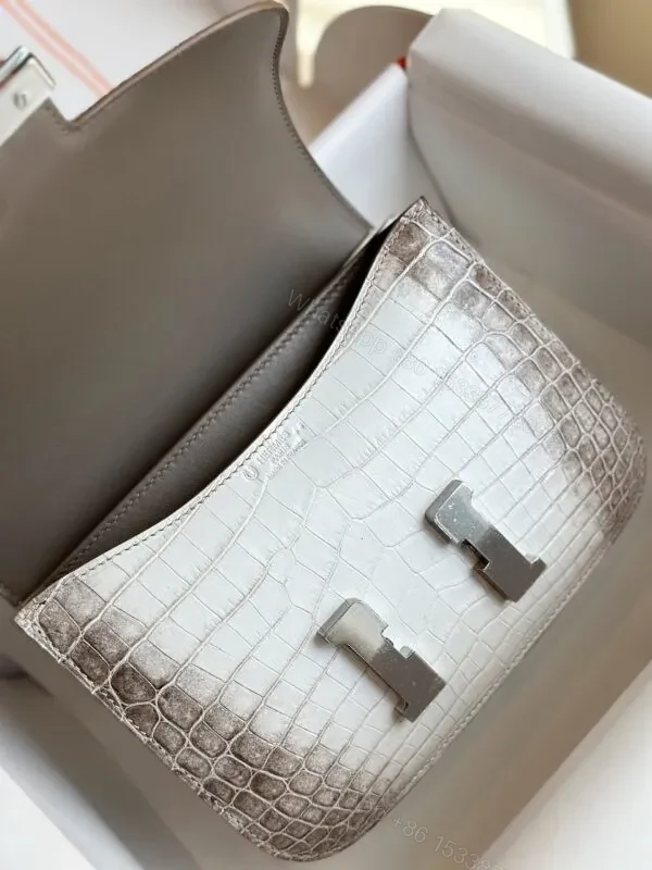 View 3 of HN 19 Himalaya Genuine Crocodile Leather Palladium Hardware