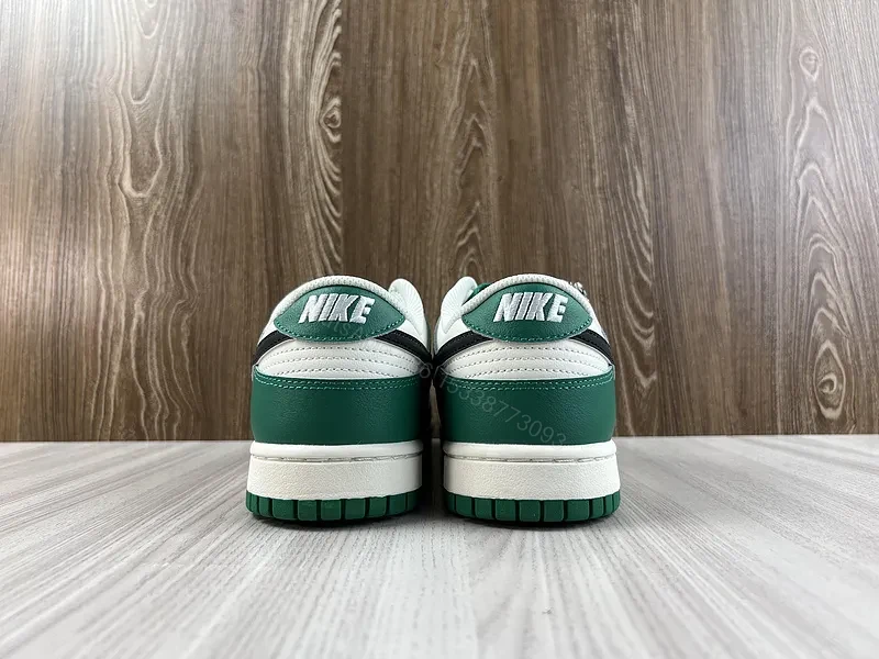 View 9 of Green-White Nike-Inspired Low-Top Sneaker: All-Day Comfort