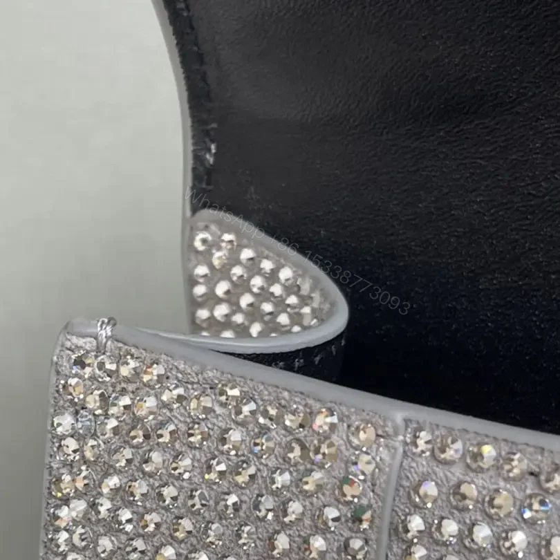 View 11 of 高仿Balenciaga*Hourglass系列沙漏包滿鑽銀色XS