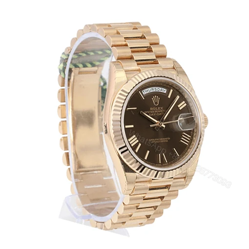 View 2 of Rolex Day-Date 228235 Super Clone : 40mm Everose Gold Chocolate Roman Dial with Caliber 3255