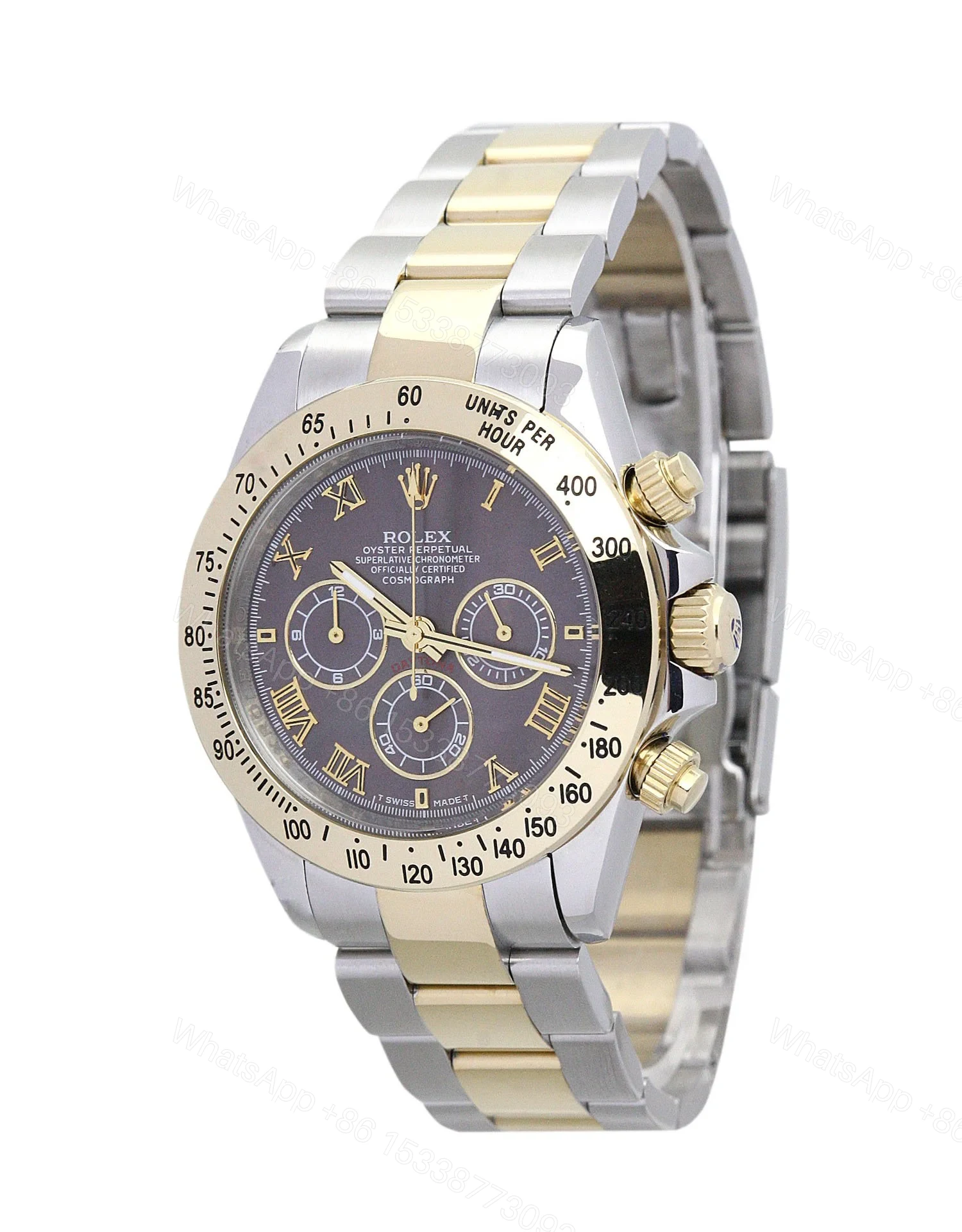 View 2 of Replica Rolex Daytona Dark brown Dial 116523