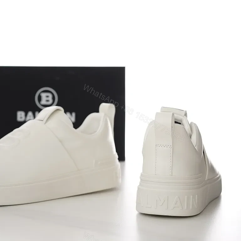 View 5 of White Leather Low-Profile Luxury Sneaker with All-Day Comfort