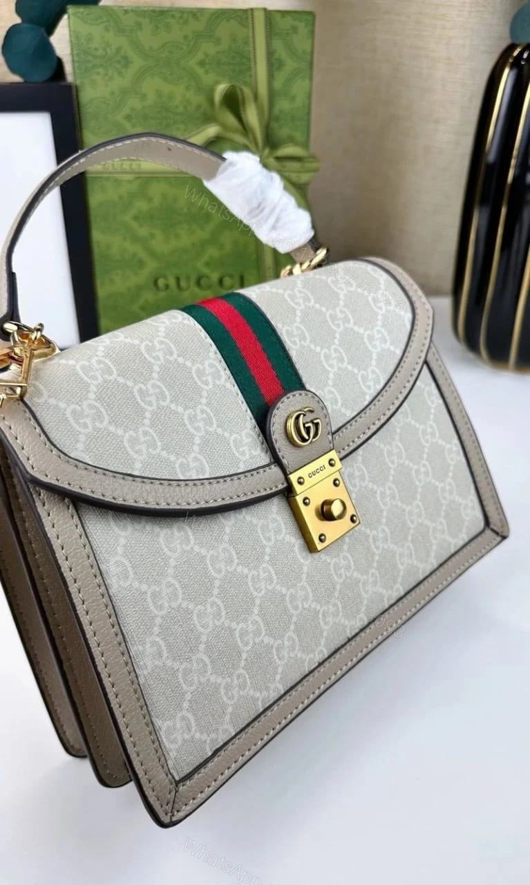 View 4 of First Copy Gucci Ophidia Top Handle Shoulder Bag