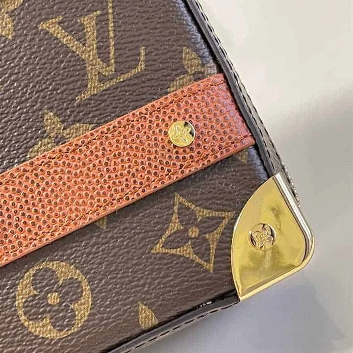 View 7 of LOUIS VUITTON X NBA HANDLE TRUNK MONOGRAM COATED CANVAS TEXTILE LINING IN BROWN M45785