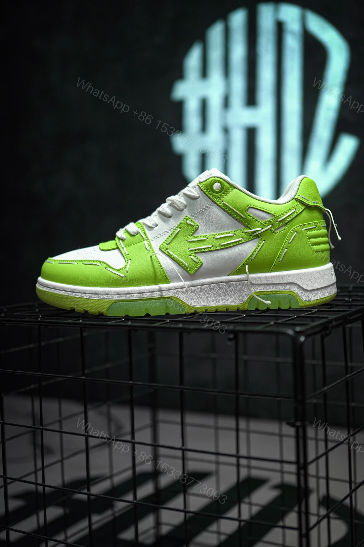 OFF-WHITE Out Of Office Sartorial Stitching White Green — view 1