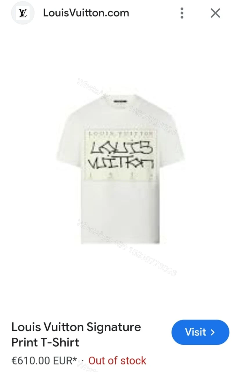 View 3 of FIRST COPY LOUIS VUITTON COTTON LYCRA CREW NECK T-SHIRT