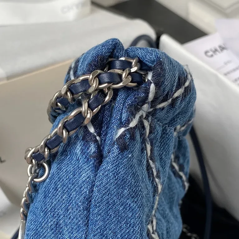 View 6 of Denim Quilted Chain Bag â€” Everyday Luxury, CHANEL-Inspired