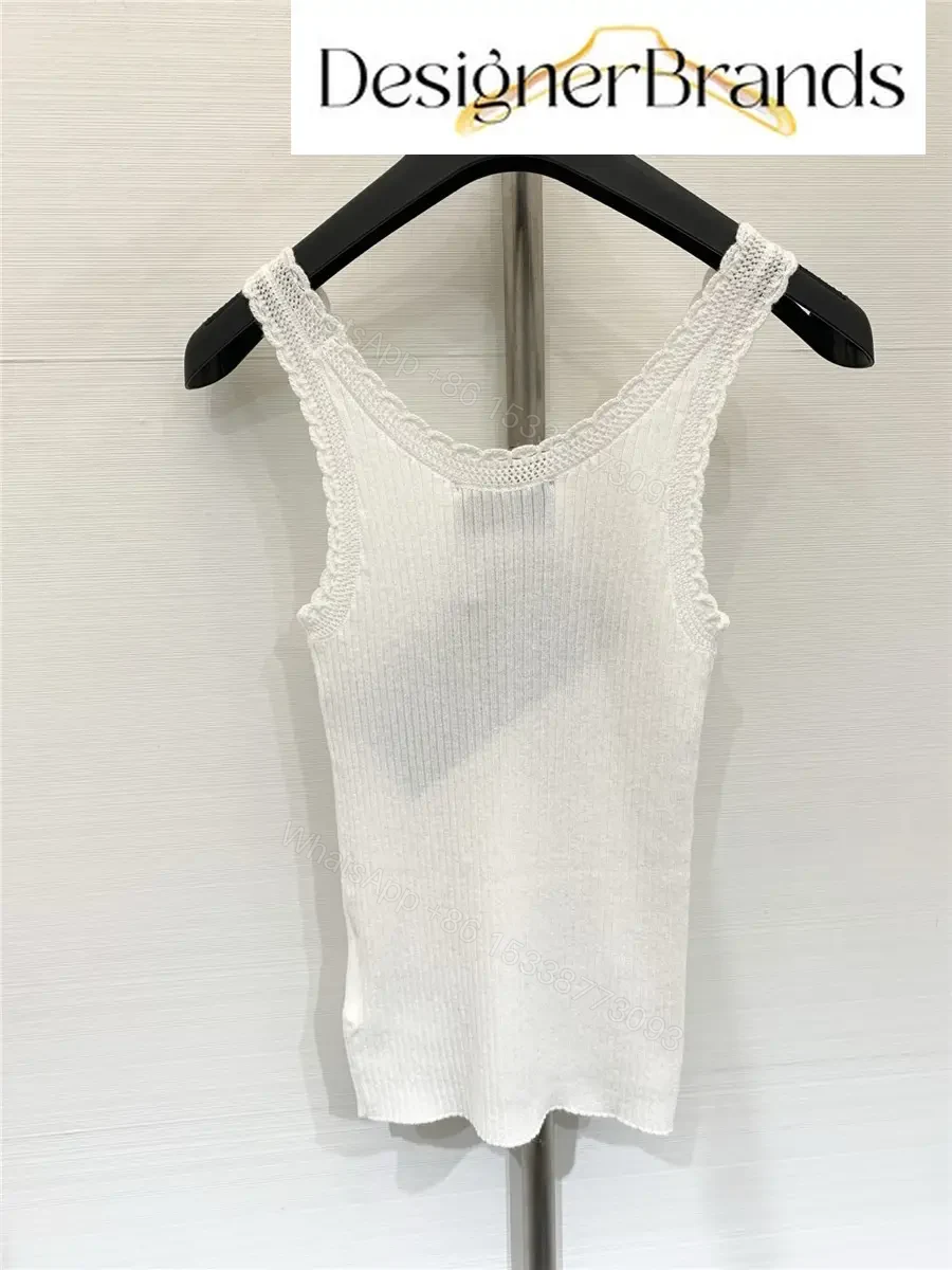 View 4 of Prada White Knitted Racerback Tank Top
