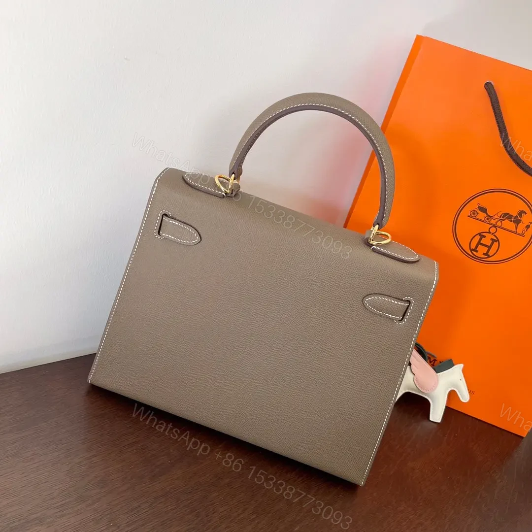 View 3 of HN 28CM ETAIN EPSOM LEATHER GOLD HARDWARE