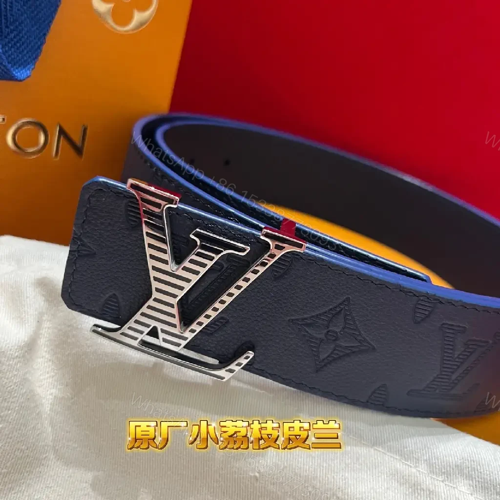 View 7 of Bold Signature Strap Belt: Monogram LV-Inspired Buckle Belt