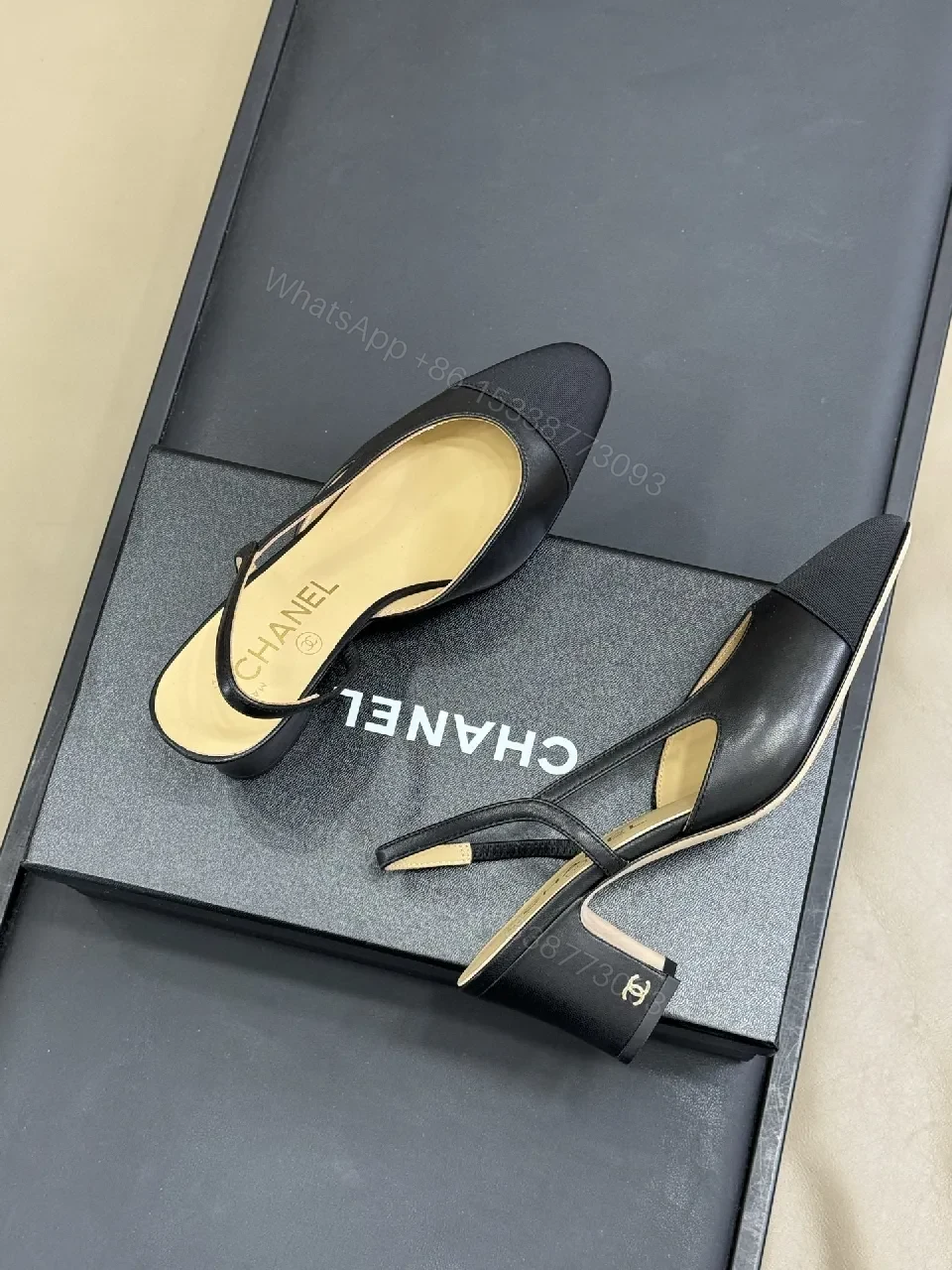 Black Leather Slingbacks: Sleek Stiletto Heel, All-Day Comfort — view 1