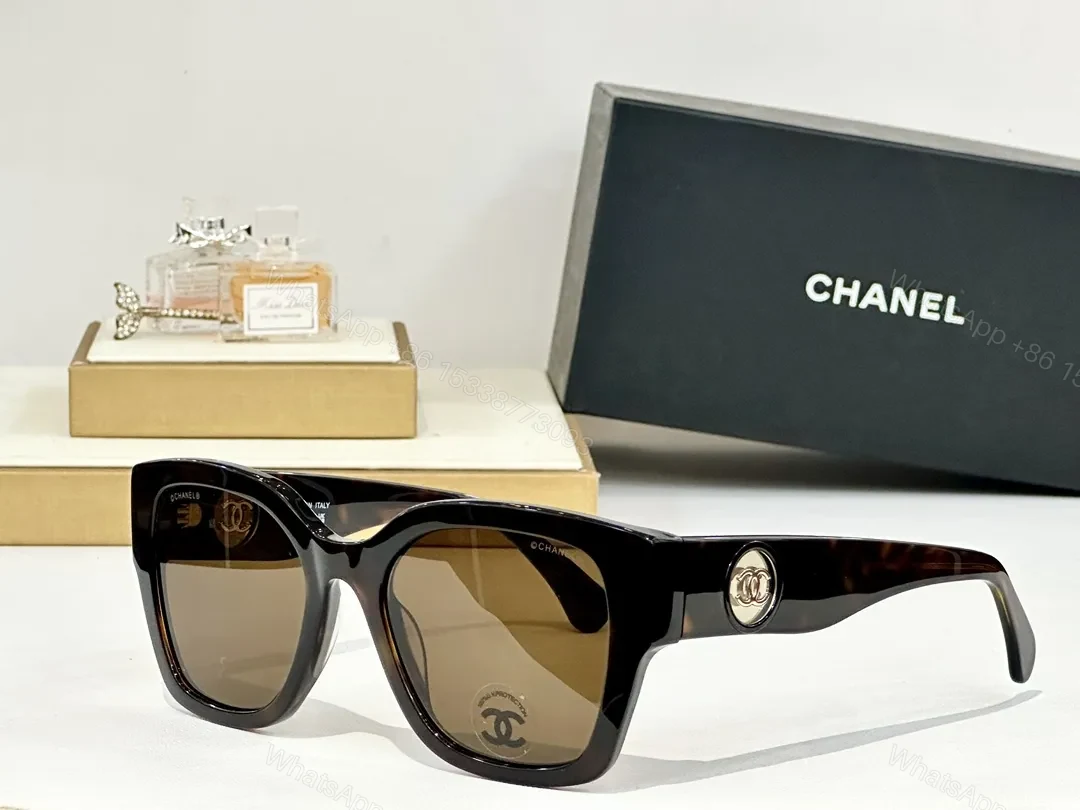 Oversized Black-Brown Acetate Sunglasses with Polarized Lenses — view 1