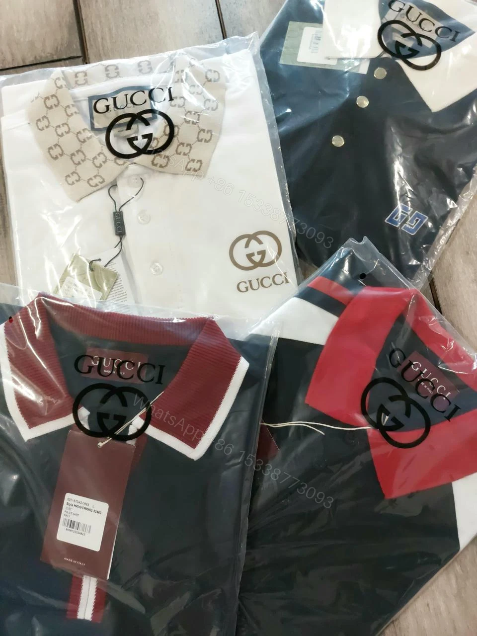 View 10 of Gucci Half Sleeve Polo Tees First Copy | Imported AAA+ Exclusive Replica