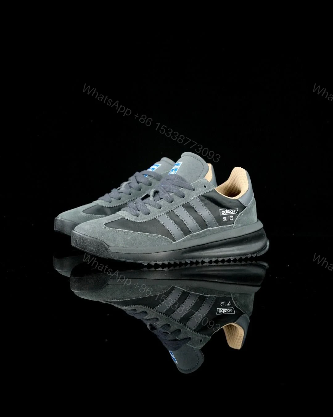 View 4 of ADIDAS ORIGINALS SL 72 BLACK SHOES FOR MEN