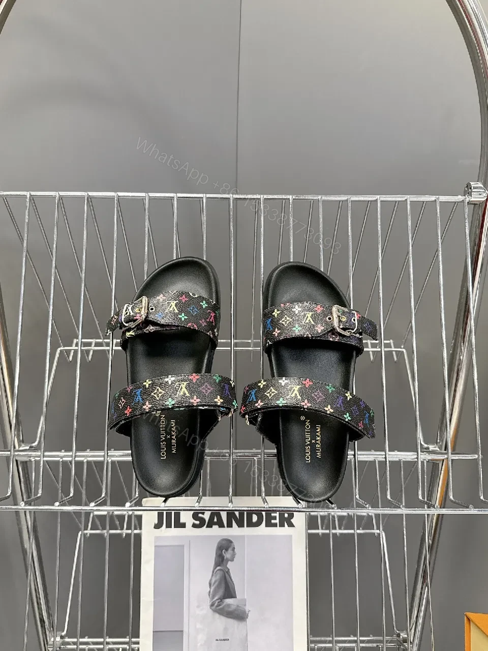 View 3 of Rainbow LV-Inspired Sandals: All-Day Comfort Luxury