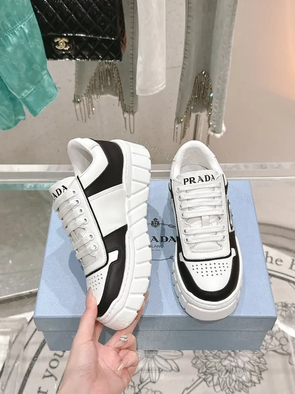 View 8 of Monochrome Luxe Prada-Influenced Platform Sneakers