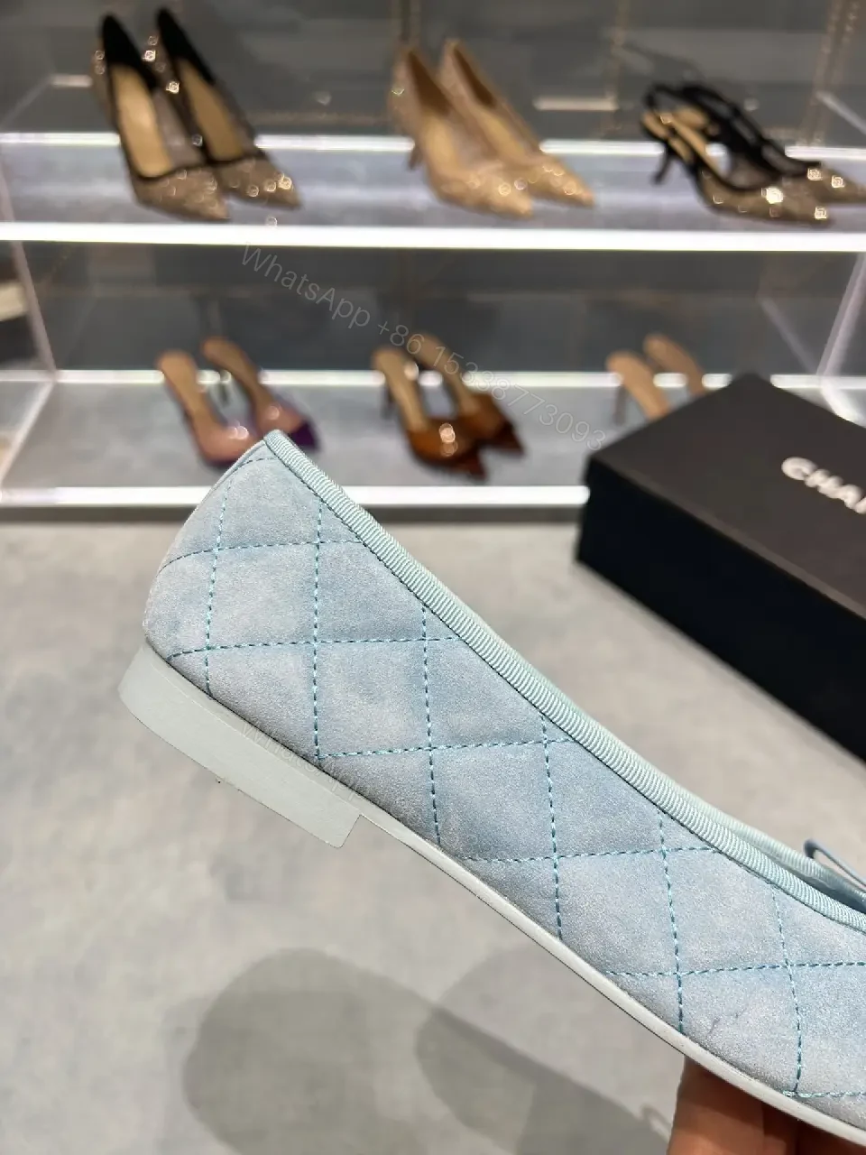 View 8 of Quilted Ballet Flats with Subtle Logo Comfort Chic Flat