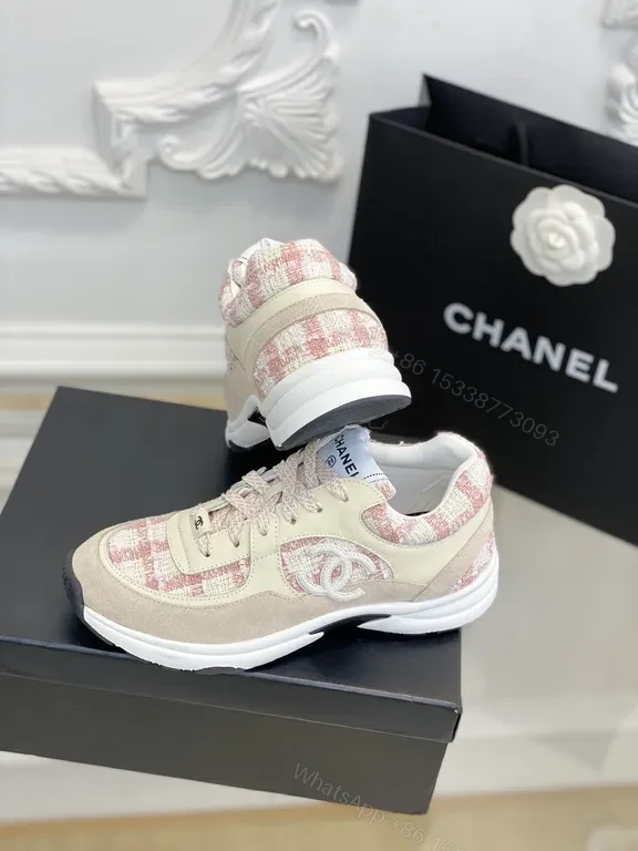 View 3 of Chanel-Inspired Knit & Suede Sneaker: Subtle Luxe Edge