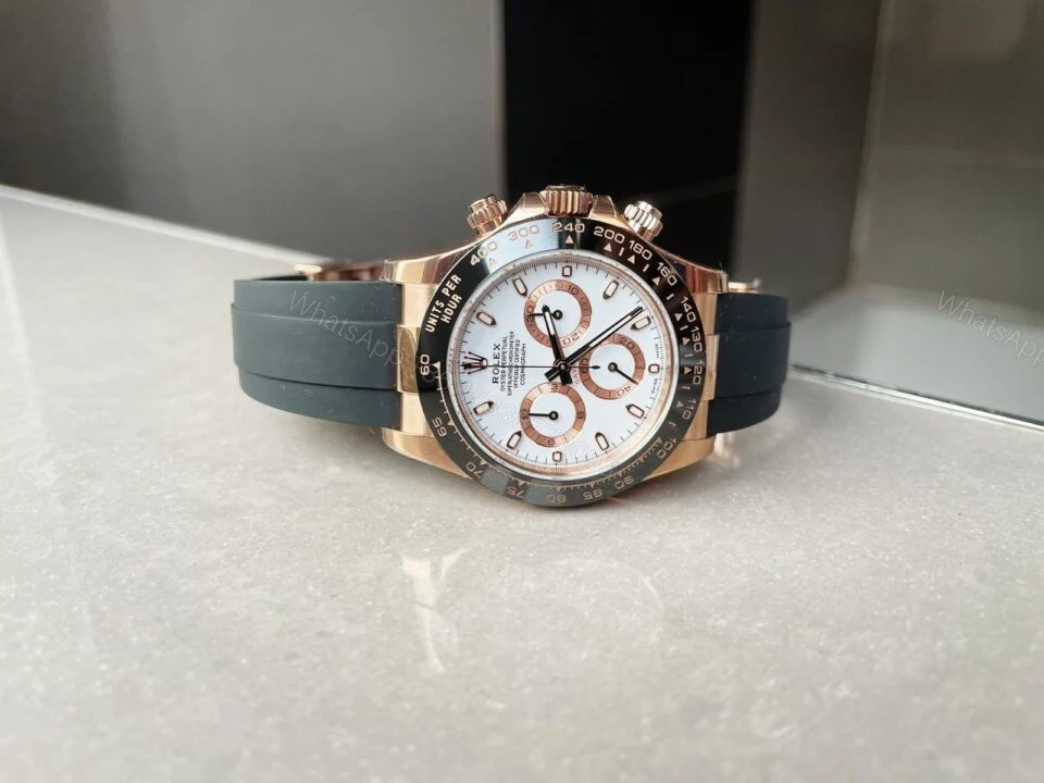 View 8 of BTF factory 1:1 Rolex Daytona 116515 RG Best Edition White Dial SA4130