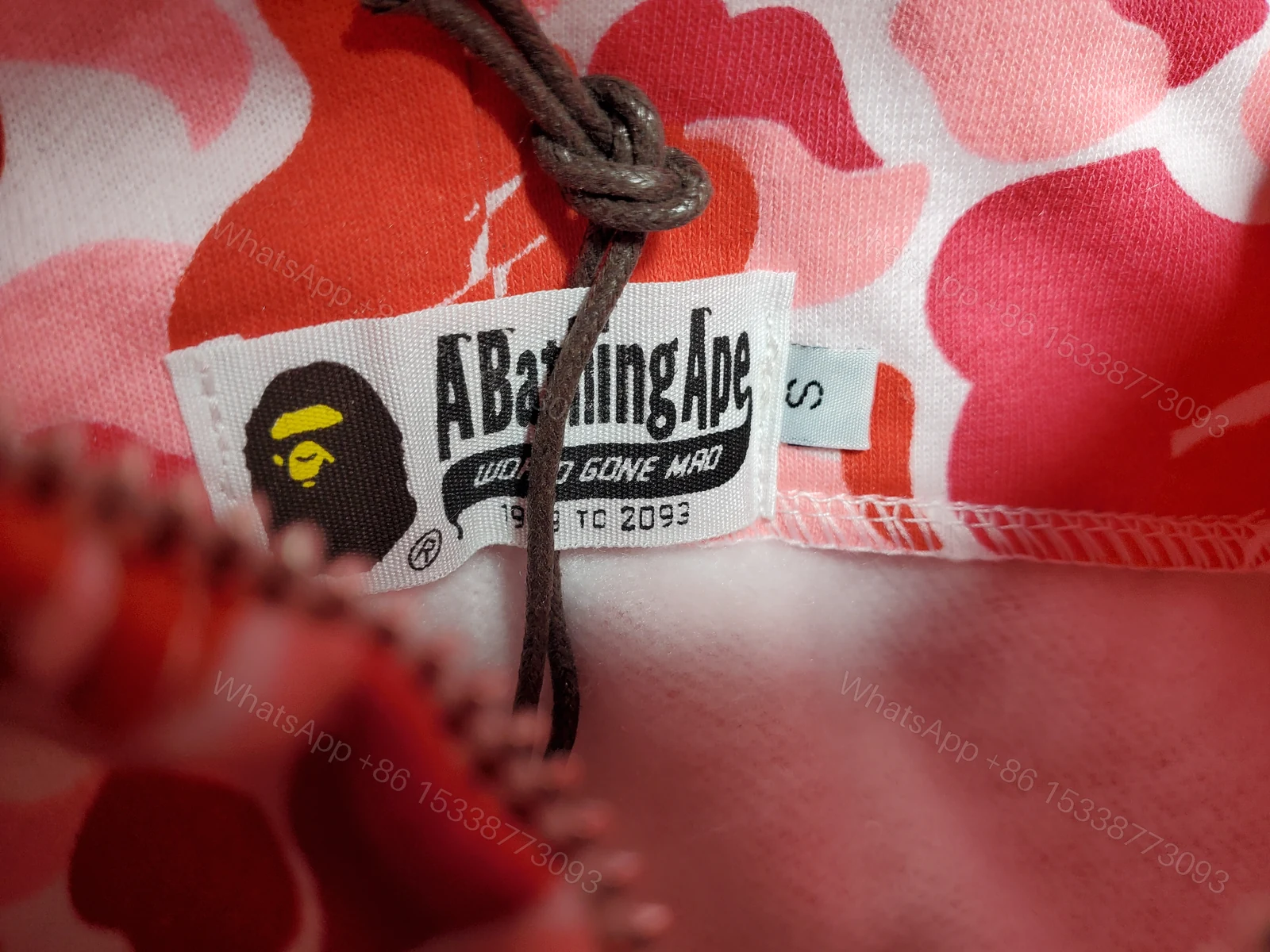 View 4 of BAPE ABC Camo Shark Full Zip Hoodie Pink