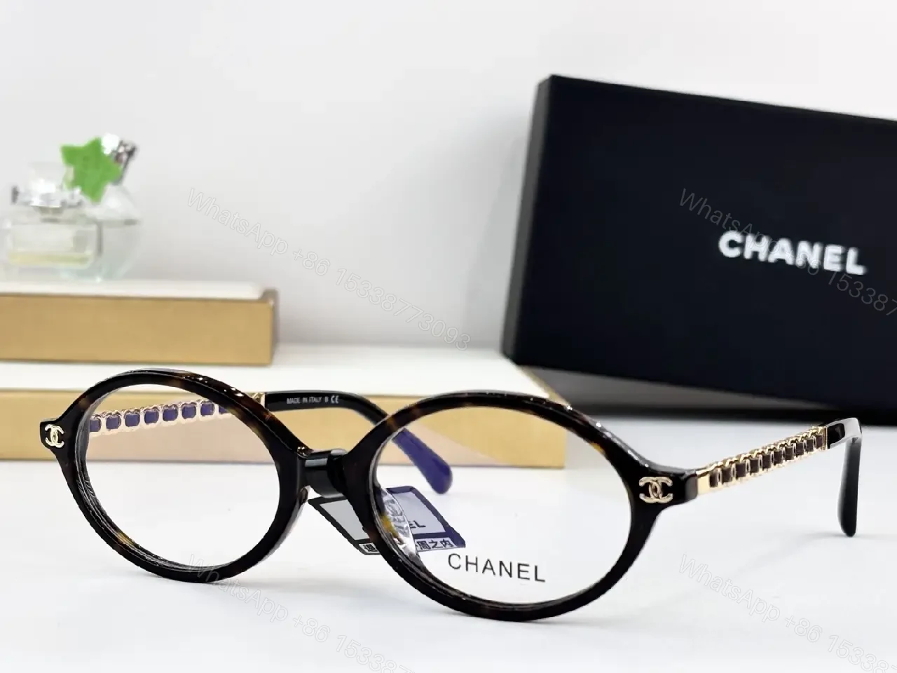 View 5 of Chic Gray Acetate Round Glasses - Discreet Luxury Eyewear