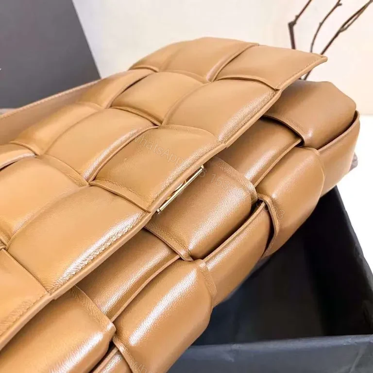 View 9 of Textured Leather Crossbody: Bottega-Inspired, Structured Luxury Crossbody