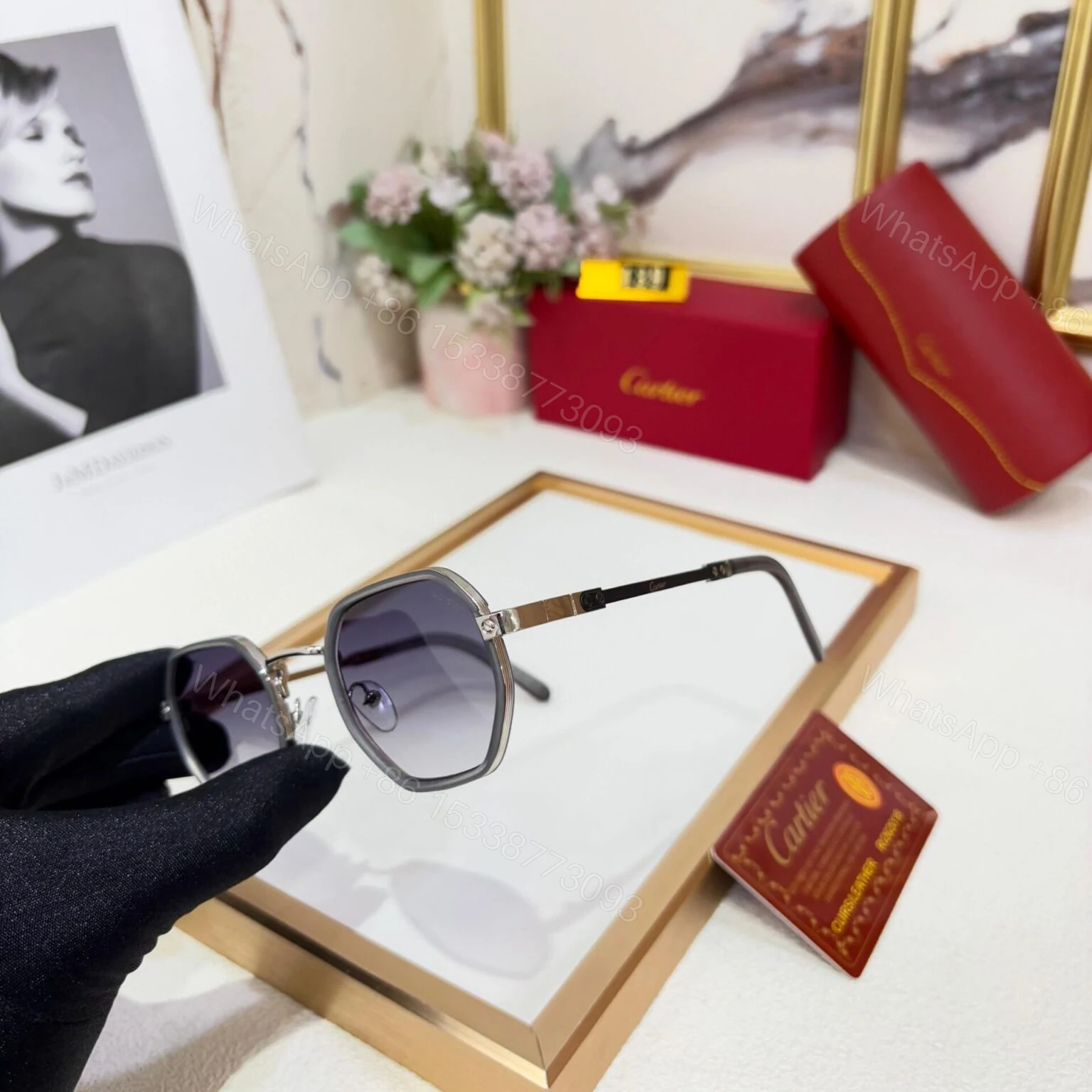 View 2 of Cartier Sunglass C09B36-2 Black