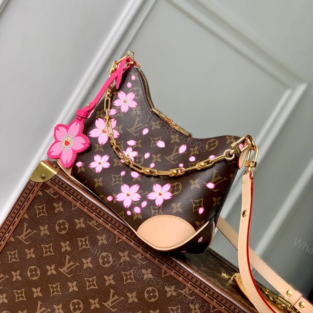 LV BOULOGNE CHERRY BLOSSOM 29 IN SAKURA BROWN MONOGRAM COATED CANVAS — view 1